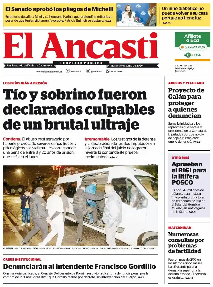 Estudios Max | 381 NOTICIAS - Tapa del diario Ancasti