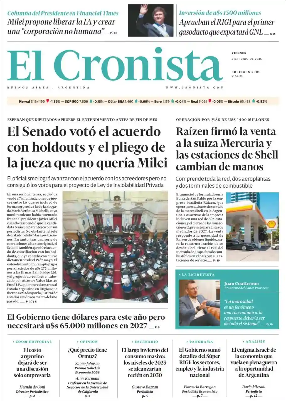 Estudios Max | 381 NOTICIAS - Tapa del diario Cronista
